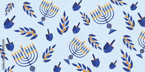 Happy-hanukkah-seamless-pattern-vector