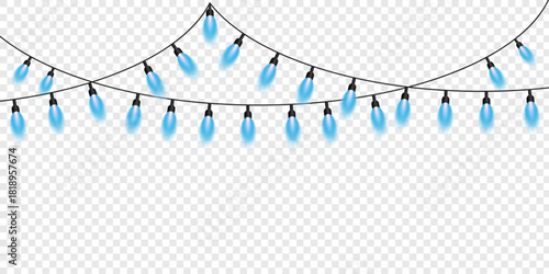 Christmas lens flare glow effect isolated  background with blue stripes