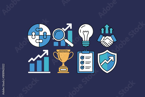 Vector illustration of fitness and gym equipment set with workout essentials and wellness items, isolated on