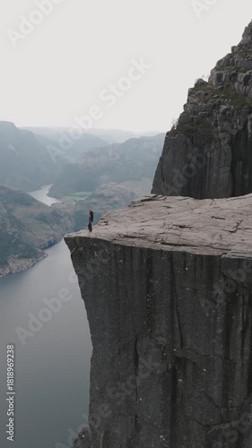 Preikestolen Cliff Overlooking Lysefjord, Norway