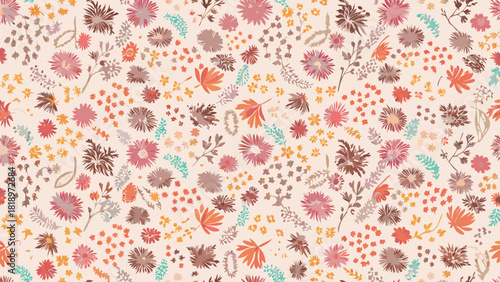 Abstract artistic digital pattern featuring a hand drawn aesthetic with vibrant color splashes and dynamic lines perfect for creative backgrounds and textures