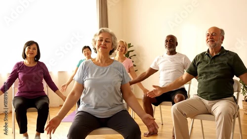 Chair Yoga for Seniors: Gentle Exercises for Flexibility and Relaxation in a Supportive Group Setting to Improve Overall Wellbeing