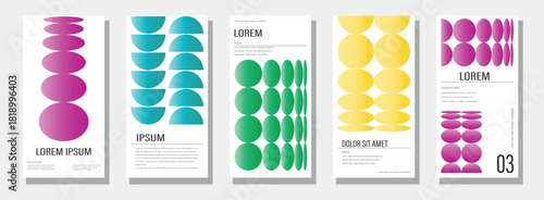 Modern abstract poster collection, vector minimalist posters with geometric shapes. The versatile backgrounds for posters,labels, and template with text.