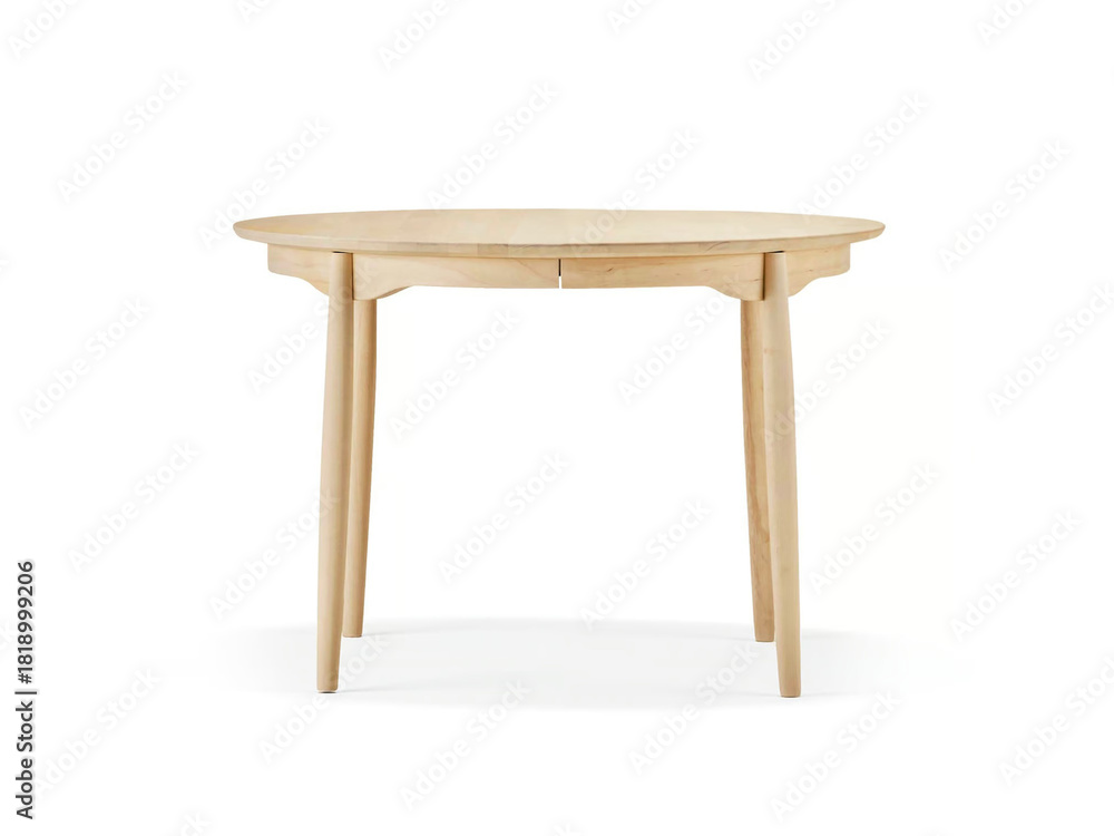 Fototapeta premium Classic wooden dining table isolated on white