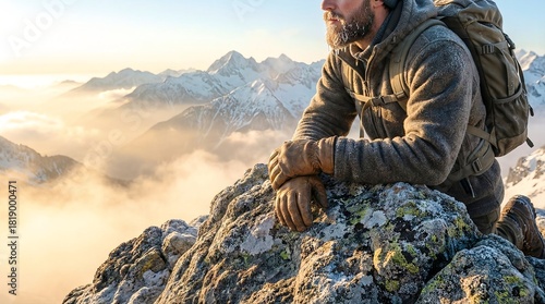 man in the mountains