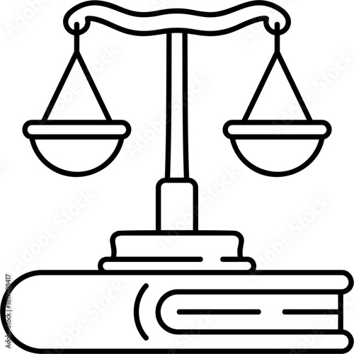 Line Art Law Practice Icon