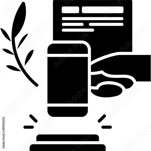 Glyph Solid Court Decision Icon