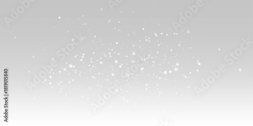 Blurred white snow particles on transparent background magical ethereal light effect overlay