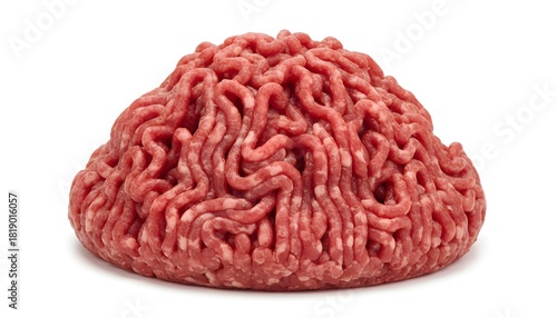 Wallpaper Mural Close-up view of a mound of raw, ground beef against white background. Torontodigital.ca