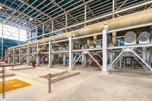 A large scale reverse osmosis plant designed to provide fresh water to the industrial and mining sectors in northern Chile.