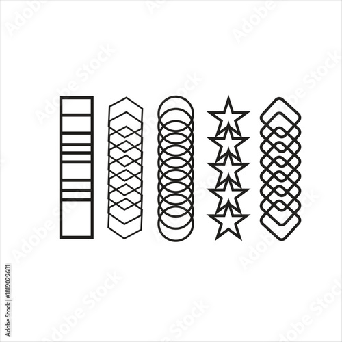 various types of illustration design with elipse tool. star and  others ,