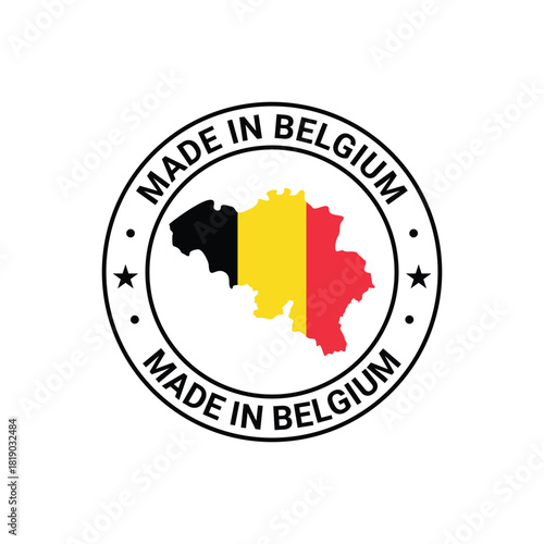 made in belgium stamp template