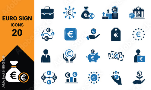 Clean and modern vector illustration of the official euro currency symbol in vibrant red perfect for financial and economic design projects