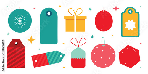 Christmas ornaments gift tags presents holiday decorations festive celebration joy