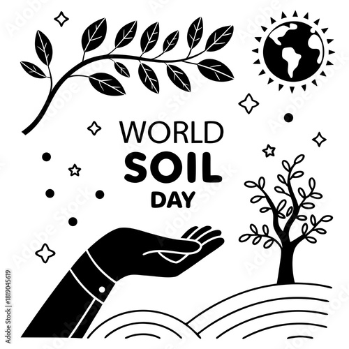 WORLD SOIL DAY vector illustration isolated on white background
