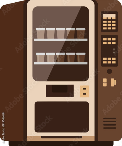 Flat Coffee Vending Machine Icon