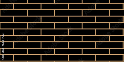 Pavement slab road seamless mosaic stone concrete wall surface tiles. subway vector block rock black brick wall texture background.	