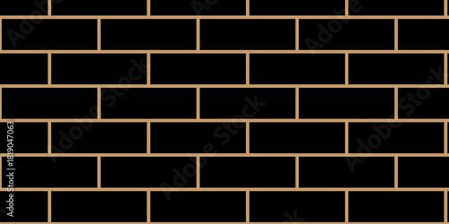 Pavement slab road seamless mosaic stone concrete wall surface tiles. subway vector block rock black brick wall texture background.	