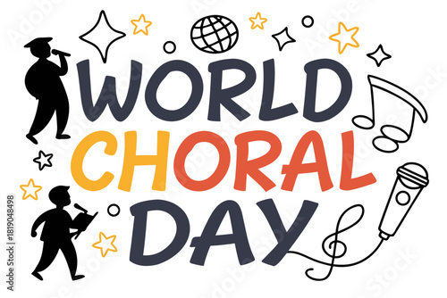 WORLD CHORAL DAY vector illustration