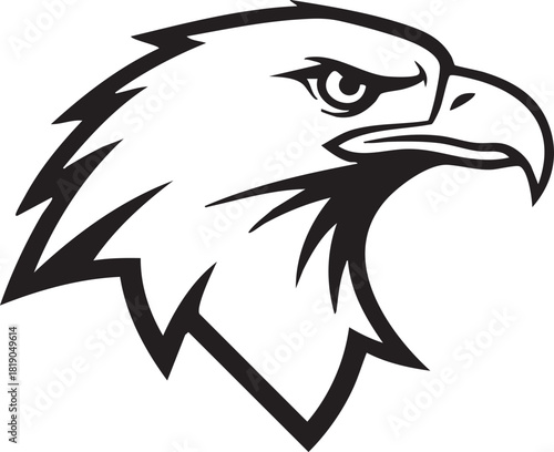 Black and White Eagle Head Silhouette A Powerful Symbol of Freedom and Strength