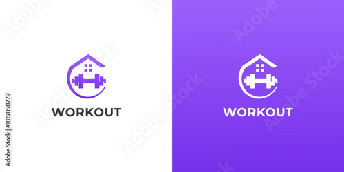 Home Workout Logo Design  Modern Digital Fitness Branding