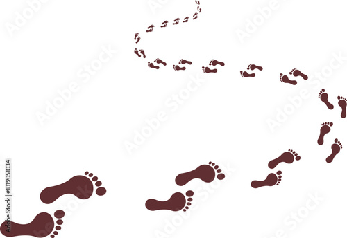 foot prints vector