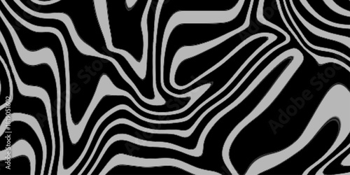 Marble texture, abstract border frame, futuristic design background. aesthetic zebra skin. Optical illusion line pattern. Liquid black and white line abstract background. Monochrome line wave .