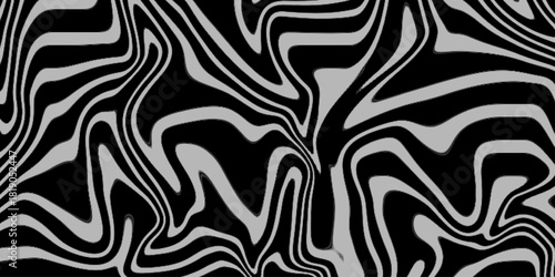 Marble texture, abstract border frame, futuristic design background. aesthetic zebra skin. Optical illusion line pattern. Liquid black and white line abstract background. Monochrome line wave .