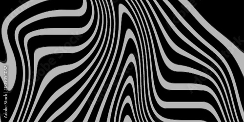 Marble texture, abstract border frame, futuristic design background. aesthetic zebra skin. Optical illusion line pattern. Liquid black and white line abstract background. Monochrome line wave .