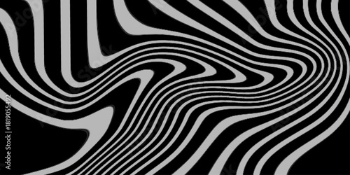 Marble texture, abstract border frame, futuristic design background. aesthetic zebra skin. Optical illusion line pattern. Liquid black and white line abstract background. Monochrome line wave .