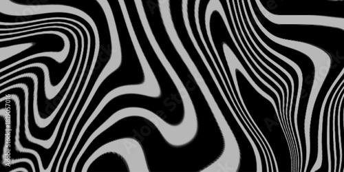 Marble texture, abstract border frame, futuristic design background. aesthetic zebra skin. Optical illusion line pattern. Liquid black and white line abstract background. Monochrome line wave .