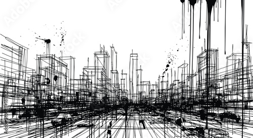 Abstract geometric composition with vibrant color blocks and clean lines suitable for modern design projects and digital art