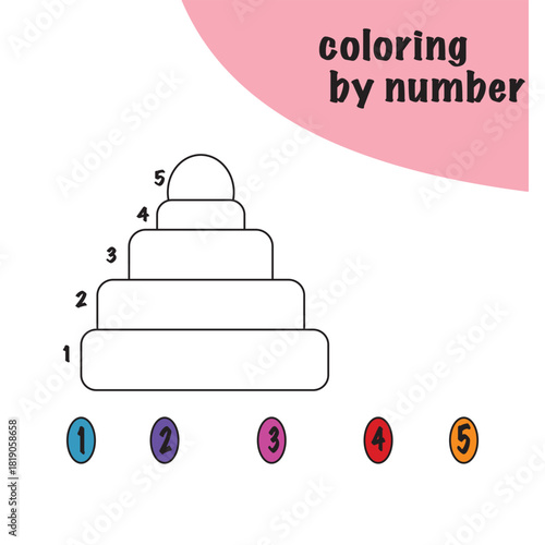 Coloring by number for kids 