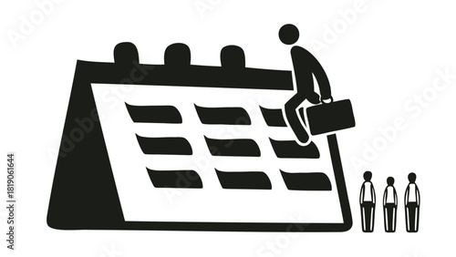 Dynamic silhouette of a businessman in a professional pose representing corporate success strategy and modern business concepts suitable for presentations and marketing materials