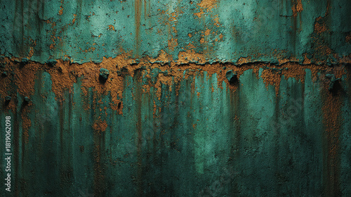 Detailed view of weathered metal showing the effects of time and the elements