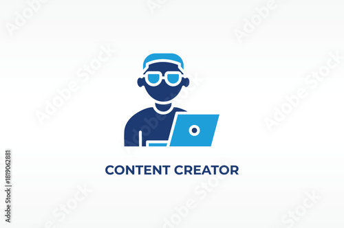 CONTENT CREATOR vector, icon or logo sign isolated symbol illustration