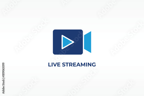LIVE STREAMING vector, icon or logo sign isolated symbol illustration
