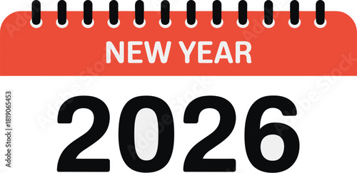 New year calendar for planning and scheduling in year two thousand and twenty six