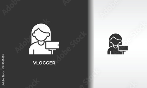 Vlogger Vector, Icon Or Logo Sign Isolated Symbol Illustration