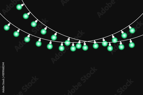 abstract green background with lights 