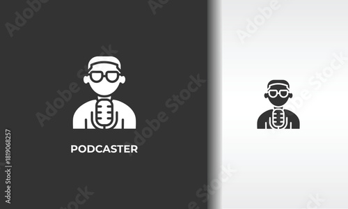 Podcaster Vector, Icon Or Logo Sign Isolated Symbol Illustration