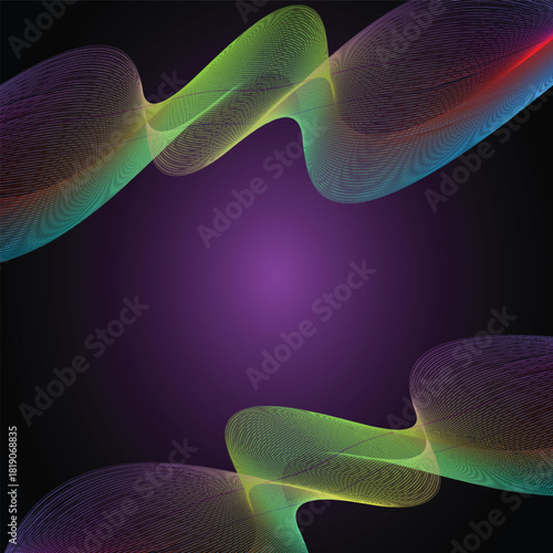 Wavy Ribbons of Light on a Dark Gradient
