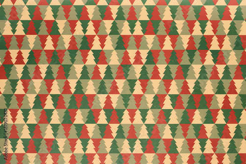 seamless pattern with geometric shapes,seamless pattern of christmas trees,Christmas wrapping paper, Xmas pattern with ornaments,Christmas background