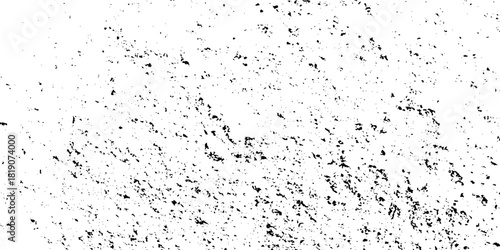 Distress urban overlay spotted concrete grain surface grainy noise rust wall grunge black splatter and white background. damaged chalk crack rough ink wall texture.	