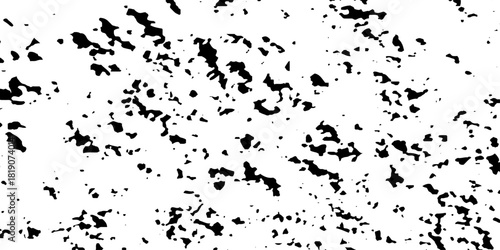 Distress urban overlay spotted concrete grain surface grainy noise rust wall grunge black splatter and white background. damaged chalk crack rough ink wall texture.	