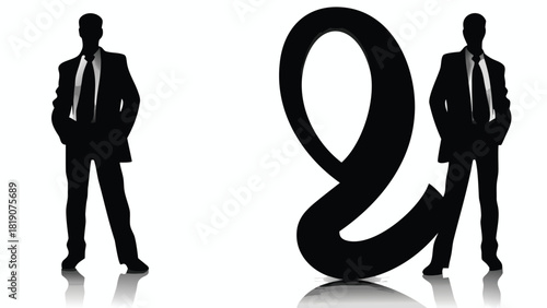 Professional business illustration featuring a modern clean design with corporate elements and a focus on collaboration and success suitable for marketing and presentations