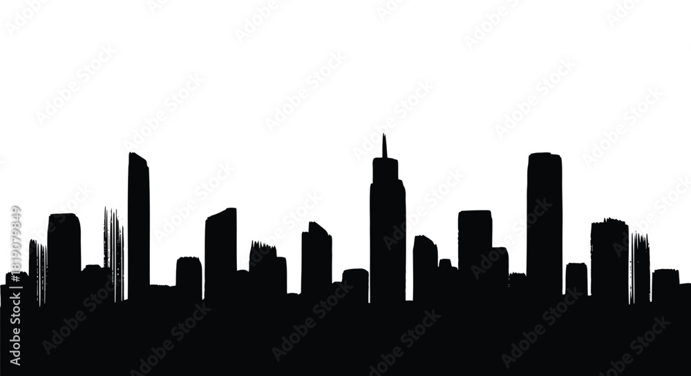 Naklejka premium Abstract geometric composition with vibrant color accents and clean lines suitable for modern graphic design projects and digital illustrations