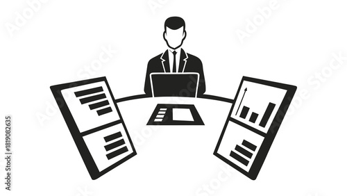 Professional male executive seated at a modern boardroom table engaged in a business meeting conveying leadership and strategic discussion