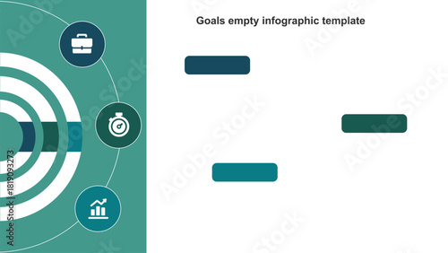 Blank Infographic with Steps for Business Growth, Success, and Target Goal Presentation