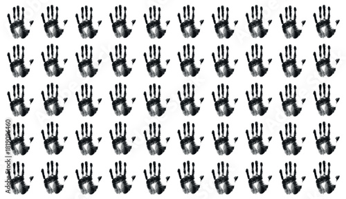set of 50+ handprint silhouettes: handprint, isolated on white background, handprints vector set